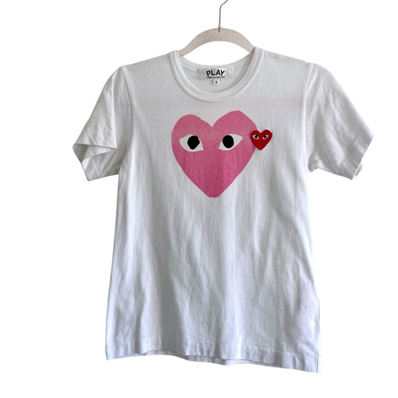 Comme des Garçons PLAY Tee Shirt Pink Heart - Picture 13 of 17
